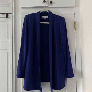 Calvin Klein Women's Open-Front Cobalt Blue Blazer Jacket